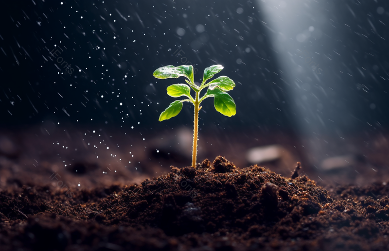 土壤里破土而出的小草实拍摄影图,高清,摄影图,摄影图片,图片大全,摄影图免费下载